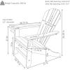 Sunnydaze Adirondack Chair with Cup Holder – Outdoor All-Weather Adirondack Chair for the Fire Pit, Patio, Campsite, or Yard – 300-Pound Capacity – White(White)