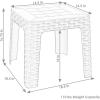 Sunnydaze Adirondack Small Outdoor Side Table for Balcony Essentials – Plastic Square End Table for Outside Patio – Set of 2 – White(1)