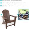 Sunnydaze All-Weather Upright Adirondack Chair – for Patio or Yard – 300-Pound Capacity – 38.25-Inch – Brown(Brown)
