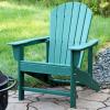 Sunnydaze All-Weather Upright Adirondack Chair – for Patio or Yard – 300-Pound Capacity – 38.25-Inch – Brown(Green)