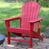Sunnydaze All-Weather Upright Adirondack Chair – for Patio or Yard – 300-Pound Capacity – 38.25-Inch – Brown(Red)