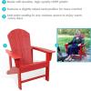 Sunnydaze All-Weather Upright Adirondack Chair – for Patio or Yard – 300-Pound Capacity – 38.25-Inch – Brown(Red)