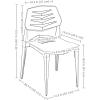 Sunnydaze Plastic Outdoor Dining Chair – Matisse Polypropylene All-Weather Patio Chair for The Kitchen, Porch, or Deck – White(Black)
