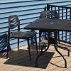 Sunnydaze Plastic Outdoor Dining Chair – Matisse Polypropylene All-Weather Patio Chair for The Kitchen, Porch, or Deck – White(Black)