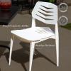 Sunnydaze Plastic Outdoor Dining Chair – Matisse Polypropylene All-Weather Patio Chair for The Kitchen, Porch, or Deck – White(White)