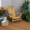 Sunnydaze Rustic Natural Fir Adirondack Chair with Light Charred Finish – 250-Pound Weight Capacity(1)