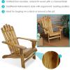 Sunnydaze Rustic Natural Fir Adirondack Chair with Light Charred Finish – 250-Pound Weight Capacity(1)