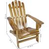 Sunnydaze Rustic Natural Fir Adirondack Chair with Light Charred Finish – 250-Pound Weight Capacity(1)