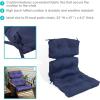 Sunnydaze Tufted High Back Chair Cushion – 23 Inches Wide x 47 Inches Long – 300 D Olefin Fabric with Polyester Fill – Blue(Blue)