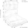 Sunnydaze Tufted High Back Chair Cushion – 23 Inches Wide x 47 Inches Long – 300 D Olefin Fabric with Polyester Fill – Blue(Blue)