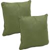 Sunnydaze 16-Inch Square Indoor/Outdoor Olefin Throw Pillows – Set of 2 – Dark Green(Dark Green)