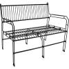 Sunnydaze 30.75-Inch H 2-Person Modern Steel Wire Outdoor Bench – 370-Pound Weight Capacity – Indoor and Outdoor Use – Black