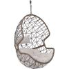 Sunnydaze Danielle Hanging Egg Chair – Resin Wicker Basket Design – Outdoor Use – Includes Gray Cushion(Gray Cushions)