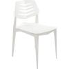Sunnydaze Plastic Outdoor Dining Chair – Matisse Polypropylene All-Weather Patio Chair for The Kitchen, Porch, or Deck – White(White)