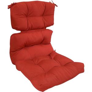 Sunnydaze Tufted High Back Chair Cushion – 23 Inches Wide x 47 Inches Long – 300 D Olefin Fabric with Polyester Fill – Blue(Red)