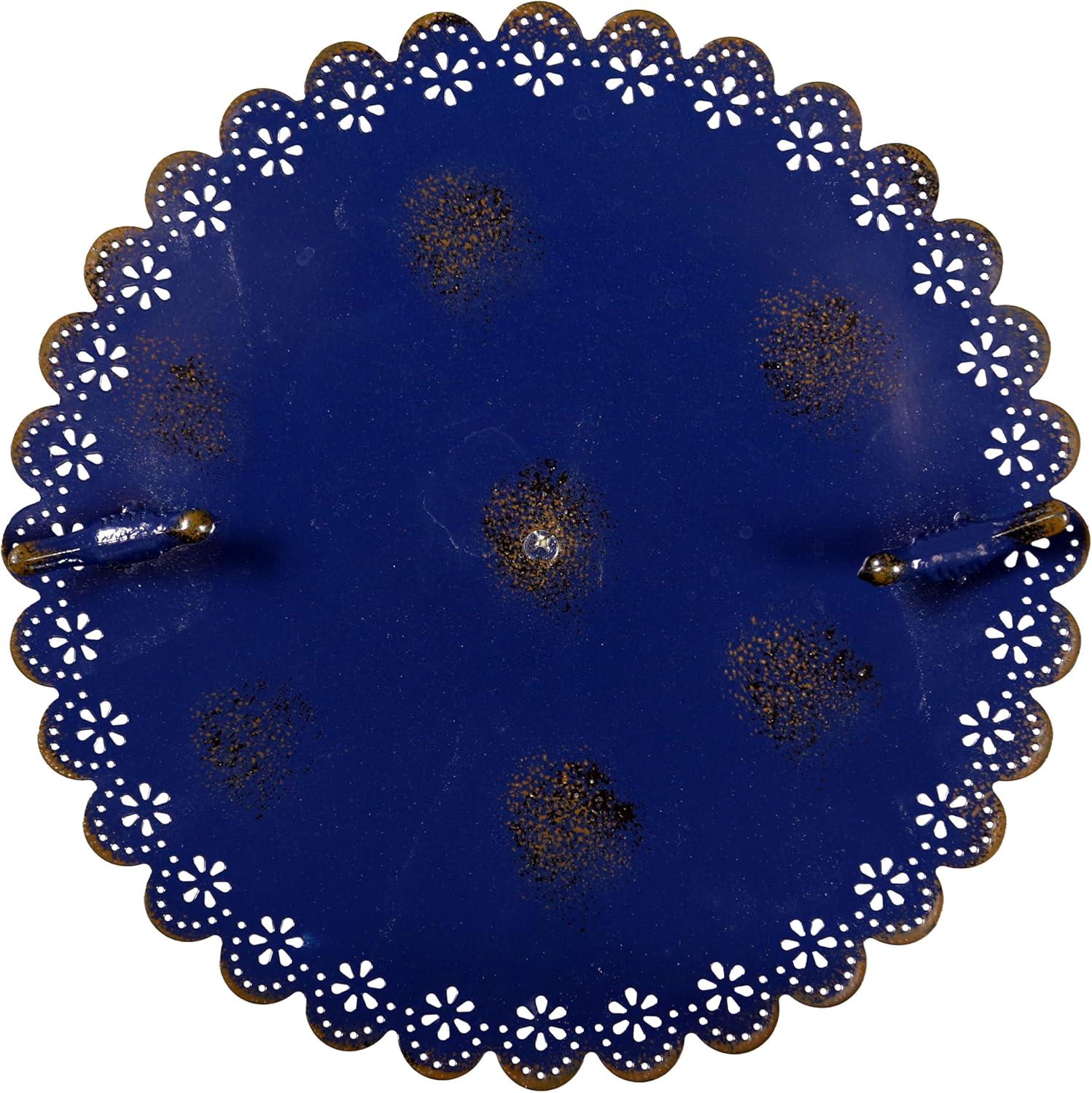 image:imageSunnydaze Feathered Friends Iron Pedestal Bird Feeder Blue 26 H