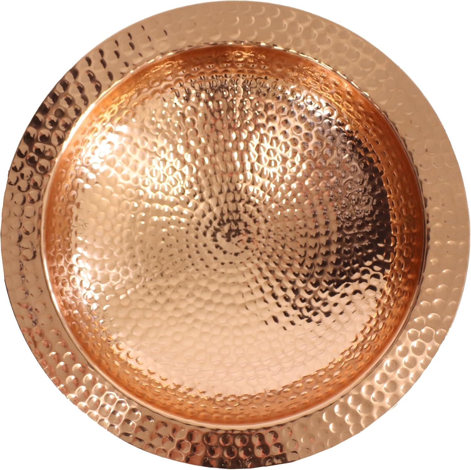 image:imageSunnydaze Standing Copper Bird Bath or Bird Feeder Detachable HandHammered Bowl with Stake 33 H
