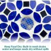 Sunnydaze 6-Inch Glass Mosaic Hanging Bird Feeder for Outdoors – Fly-Through Wild Bird Feeder – Confetti Mosaic(Lavender Mosaic)