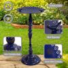 Sunnydaze Feathered Friends Iron Pedestal Bird Feeder – Blue – 26″ H