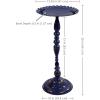 Sunnydaze Feathered Friends Iron Pedestal Bird Feeder – Blue – 26″ H