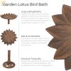 Sunnydaze Garden Lotus Metal Bird Bath with UV-Resistant Finish – Cast Aluminum – Copper Patina – 16.5″ – 2-Pack(Copper Patina)