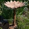 Sunnydaze Garden Lotus Metal Bird Bath with UV-Resistant Finish – Cast Aluminum – Copper Patina – 16.5″ – 2-Pack(Copper Patina)