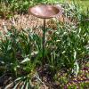 Sunnydaze Standing Copper Bird Bath or Bird Feeder – Detachable Hand-Hammered Bowl with Stake – 33” H