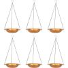 Sunnydaze Copper Bird Bath for Outdoors – Hanging Bird Bath for Outside – 12″ Diameter – Set of 6(Copper)