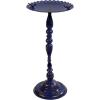 Sunnydaze Feathered Friends Iron Pedestal Bird Feeder – Blue – 26″ H