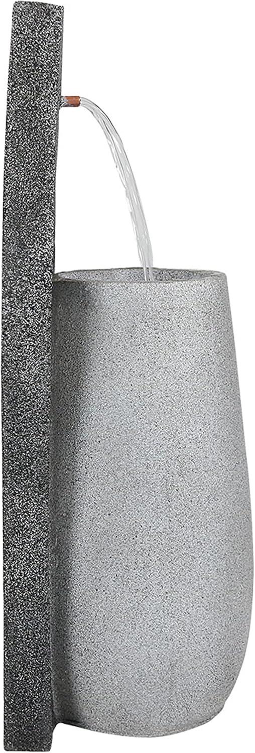 image:imageSunnydaze Three Stream Monterno 35Inch Outdoor Water Fountain with LED Lights Resin Electric Submersible Pump