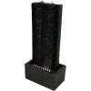 Sunnydaze Rippling Tower 31-Inch Outdoor Water Fountain – LED Lights – Electric Submersible Pump with Adjustable Flow