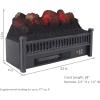Sunnydaze Heated Log Electric Fireplace Insert Heater – Polypropylene Construction – Great for Existing Fireplaces