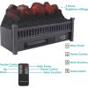 Sunnydaze Heated Log Electric Fireplace Insert Heater – Polypropylene Construction – Great for Existing Fireplaces