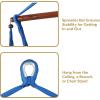 Sunnydaze Outdoor Hammock Chair Swing – Hanging Hammock Swing – Hanging Reading Chair – Soft-Spun Polyester Rope – Caribbean XL – Jungle Green(Caribbean Blue)