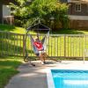 Sunnydaze Outdoor Hammock Chair Swing – Hanging Hammock Swing – Hanging Reading Chair – Soft-Spun Polyester Rope – Caribbean XL – Jungle Green(Grey)