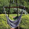 Sunnydaze Outdoor Hammock Chair Swing – Hanging Hammock Swing – Hanging Reading Chair – Soft-Spun Polyester Rope – Caribbean XL – Jungle Green(Grey)