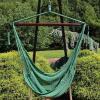 Sunnydaze Outdoor Hammock Chair Swing – Hanging Hammock Swing – Hanging Reading Chair – Soft-Spun Polyester Rope – Caribbean XL – Jungle Green(Jungle Green)