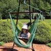 Sunnydaze Outdoor Hammock Chair Swing – Hanging Hammock Swing – Hanging Reading Chair – Soft-Spun Polyester Rope – Caribbean XL – Jungle Green(Jungle Green)