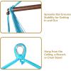 Sunnydaze Outdoor Hammock Chair Swing – Hanging Hammock Swing – Hanging Reading Chair – Soft-Spun Polyester Rope – Caribbean XL – Jungle Green(Sky Blue)