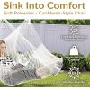Sunnydaze Outdoor Hammock Chair Swing – Hanging Hammock Swing – Hanging Reading Chair – Soft-Spun Polyester Rope – Caribbean XL – Jungle Green(White)