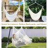Sunnydaze Outdoor Hammock Chair Swing – Hanging Hammock Swing – Hanging Reading Chair – Soft-Spun Polyester Rope – Caribbean XL – Jungle Green(White)
