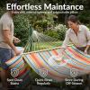Sunnydaze Quilted Outdoor Hammock with Spreader Bars – Heavy-Duty 450-Pound Capacity Double Hammock for Outside – Awning Stripe(Caribbean Stripe)