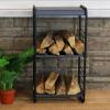 Sunnydaze Small Log Rack – Outdoor and Indoor Firewood Storage – Modern Look Firewood Rack Ideal for Indoors, Shed and Porch – Fireplace and Fire Pit Accessory – 36-Inch