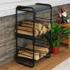 Sunnydaze Small Log Rack – Outdoor and Indoor Firewood Storage – Modern Look Firewood Rack Ideal for Indoors, Shed and Porch – Fireplace and Fire Pit Accessory – 36-Inch