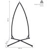 Sunnydaze Steel Hammock Chair X-Stand – 250-Pound Capacity – for Indoor or Outdoor Use – Black Powder-Coated Finish