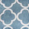Sunnydaze 16-Inch Square Outdoor Decorative Throw Pillows – Set of 2 – Blue and White Quatrefoil(Blue and White Quatrefoil)