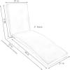 Sunnydaze 72-Inch Outdoor Water-Resistant Patio Chaise Lounge Cushion – Gray(Red)