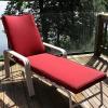 Sunnydaze 72-Inch Outdoor Water-Resistant Patio Chaise Lounge Cushion – Gray(Red)