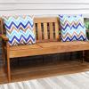 Sunnydaze Tufted Indoor and Outdoor Decorative Throw Pillows – 19-Inch Square Patio Cushions Set of 2 – Weather-Resistant Polyester – Chevron Bliss(Chevron Bliss)