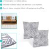 Sunnydaze Tufted Indoor and Outdoor Decorative Throw Pillows – 19-Inch Square Patio Cushions Set of 2 – Weather-Resistant Polyester – Chevron Bliss(Gray Geometric)